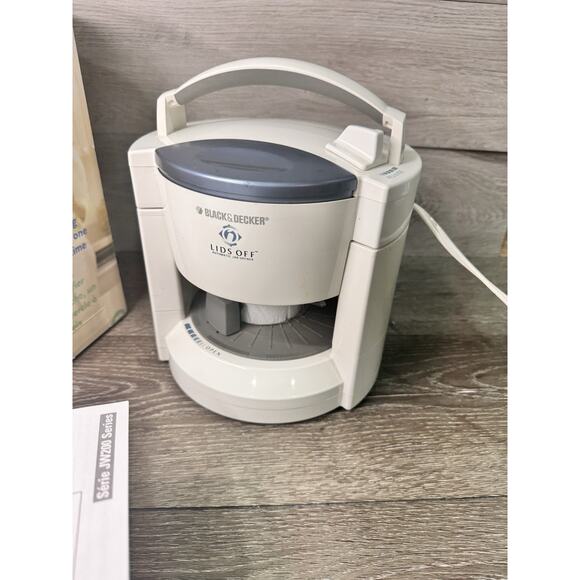 New Black & Decker Lids Off Automatic Jar Opener Countertop Model JW200 White - Picture 5 of 6